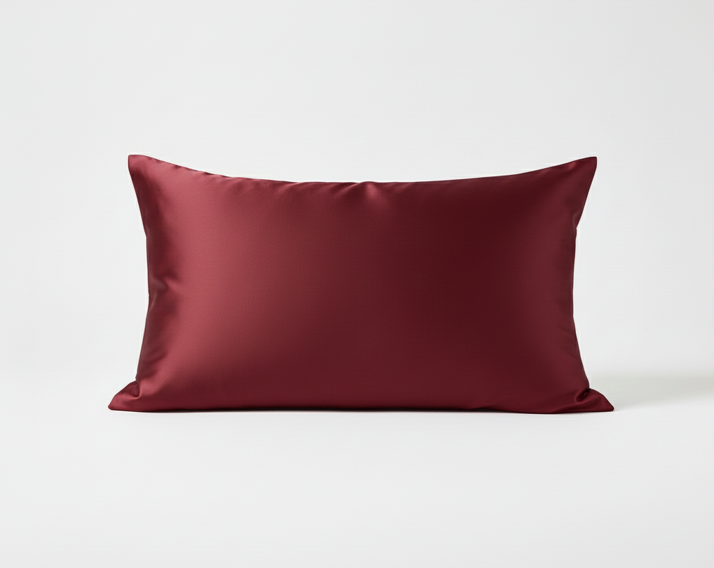 Silk Pillowcase Bordo front side