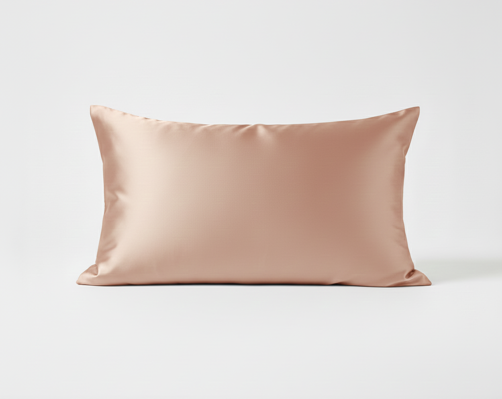 Silk Pillowcase Rose Gold front side